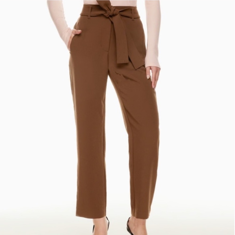 Aritzia Wilfred Tie Front Crepe Pants